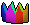Rainbow partyhat