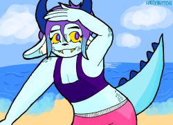 nessa at the beach