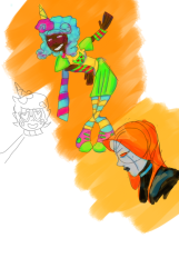 Trickster Roxy doodles