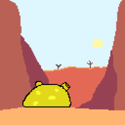 An electric chuchu stares out into the Gerudo Valley, wondering if perhaps there is more to life.