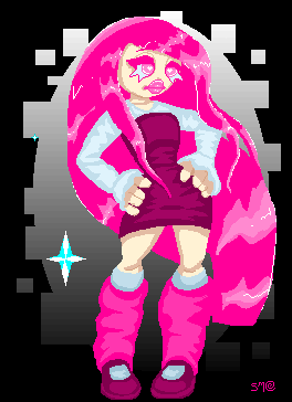She wearing pink