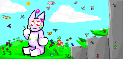 Kidpix doodle of my chao oc