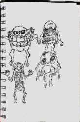 Dump of the Concept Art for my scrapped Survival Horror Game because I like the art ×6