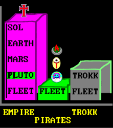 A map of space to be used in an RPG