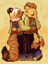 luc and benson scribblestyle comm.png
