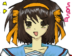 Suzumiya Haruhi from The Melancholy of Haruhi Suzumiya!!!! (⁄ ⁄
