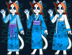 Graye in traditional Asian outfits
