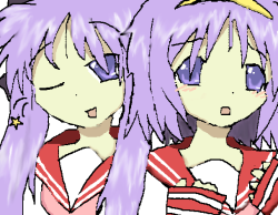 kagami and tsukasa from lucky star!