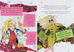 Barbie learns workers rights zine - UK ×2