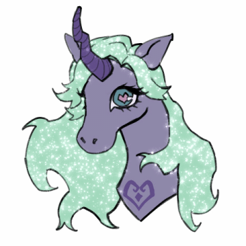 Glittery unicorn