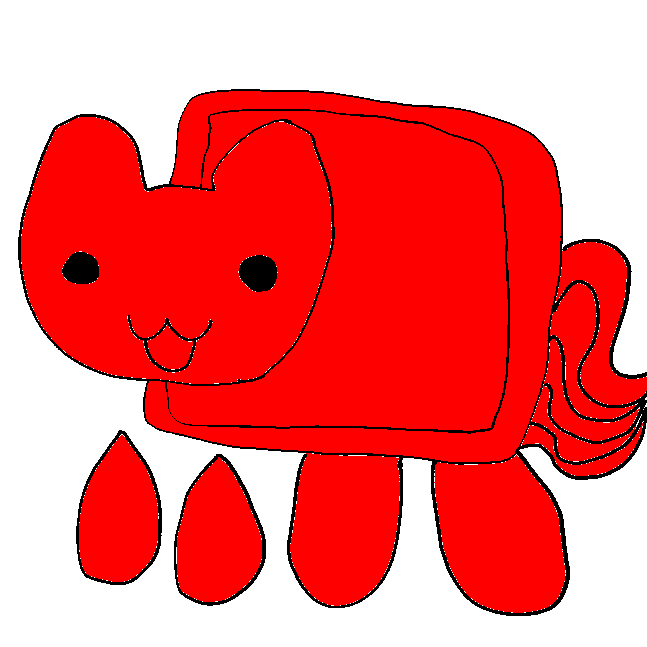 Nyan cat flashing rainbow.gif