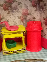 Strawberry Shortcake Miniature Dollhouse Update: Yellow Utensils Table