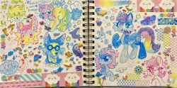 Sketchbook page spread from late March