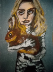Alice With Armor Acrylic Painting Study