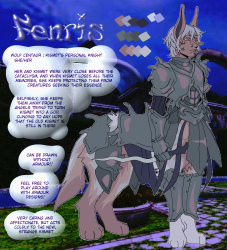 Fenris ref sheet for art fight !!