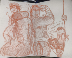 sanford sketches in red pencil