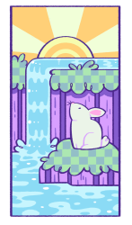 Bunny at Waterfall