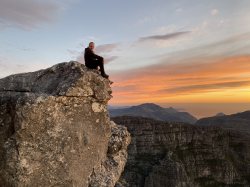 Sunset on the edge of a continent