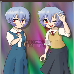 two Reis take a school photo or something i'm not sure if i conveyed it well