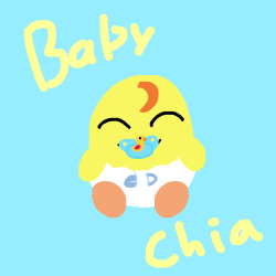 Baby Chia with dummy