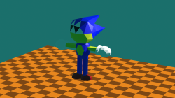 sonic low poly model