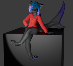 (3.6MB) recent redesign of my shark OC!