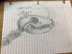 Confused fox skeleton